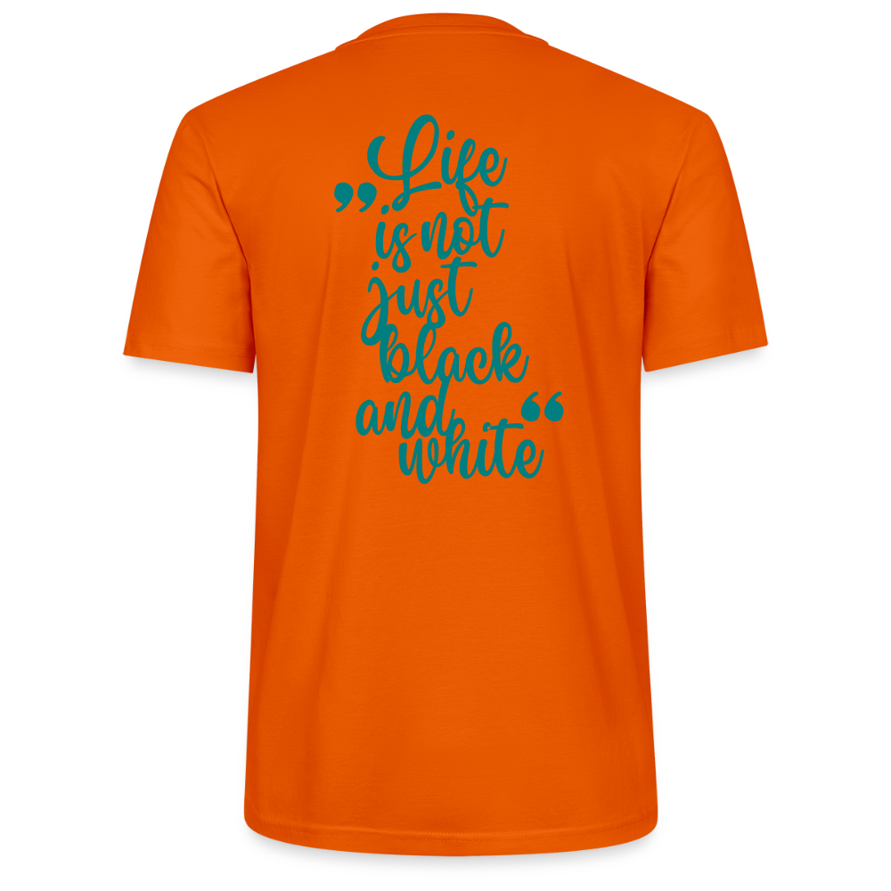 LiNBW. Männer T-Shirt Life is not just black and white - Tieforange