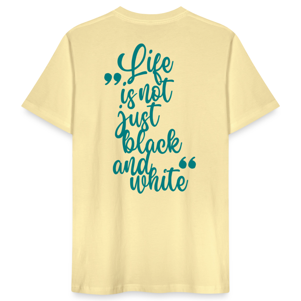 LiNBW. Männer T-Shirt Life is not just black and white - Creme