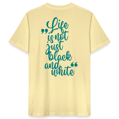 LiNBW. Männer T-Shirt Life is not just black and white - Creme
