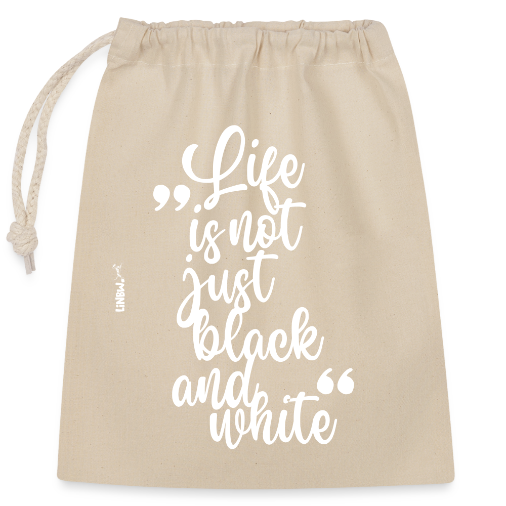 LiNBW. Baumwollbeutel Life is not just black and white - Natur