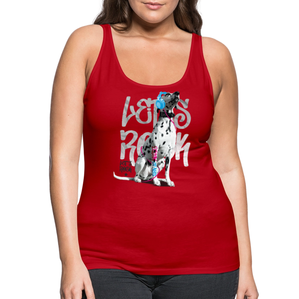 LiNBW. Frauen Tank-Top Dalmatiner Let's Rock - Rot