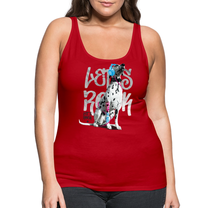 LiNBW. Frauen Tank-Top Dalmatiner Let's Rock - Rot
