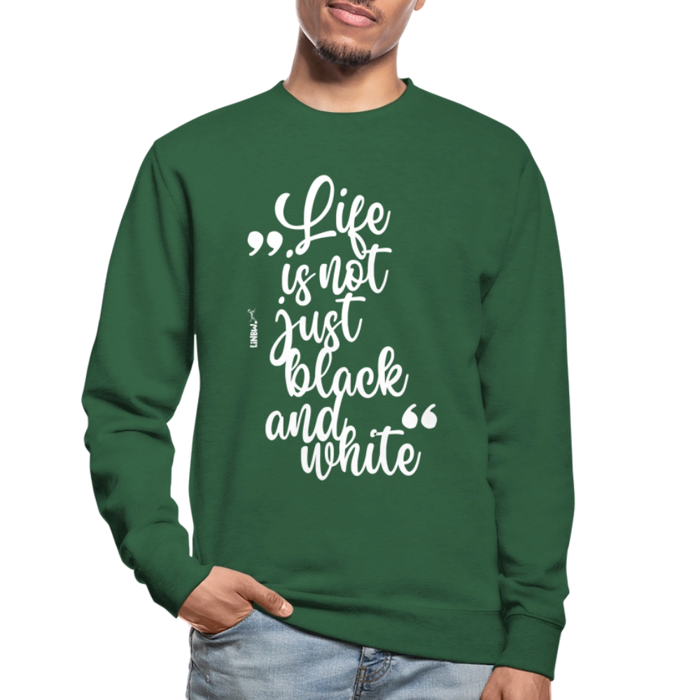 LiNBW. Männer Pullover Life is not just black and white - Grün