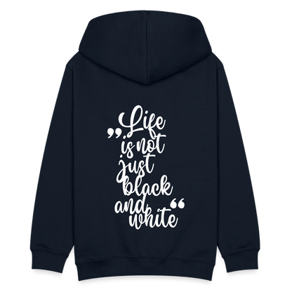 LiNBW. Kinder Hoodie Life is not just black and white - Navy