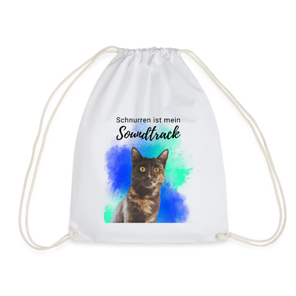 LiNBW. Turnbeutel Schnurren ist mein Soundtrack - Weiß