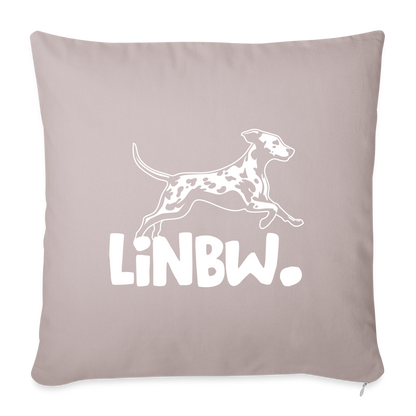 LiNBW. Kissen mit Füllung 45 x 45 cm - helles Taupe