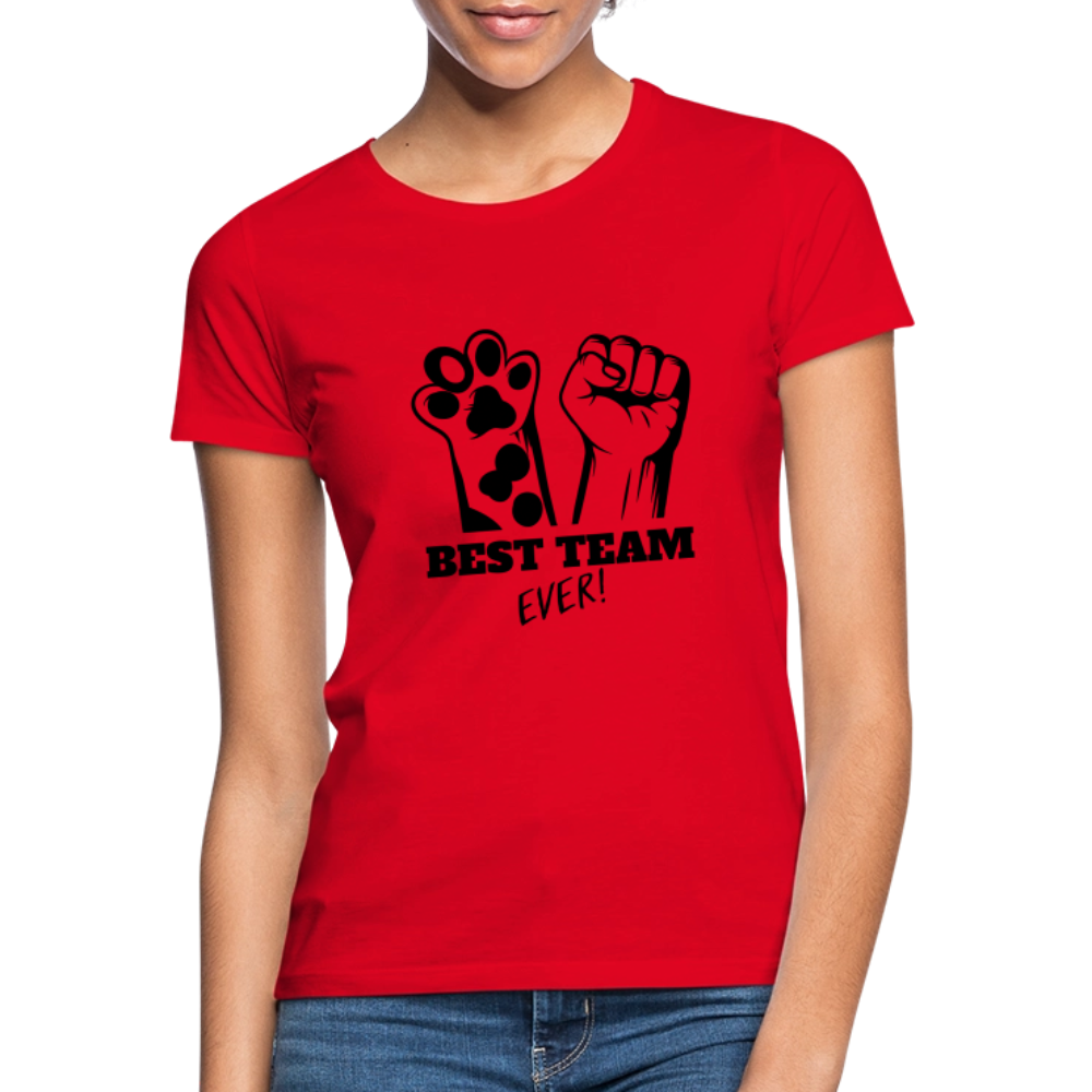 LiNBW. Frauen T-Shirt Best Team Ever - Rot