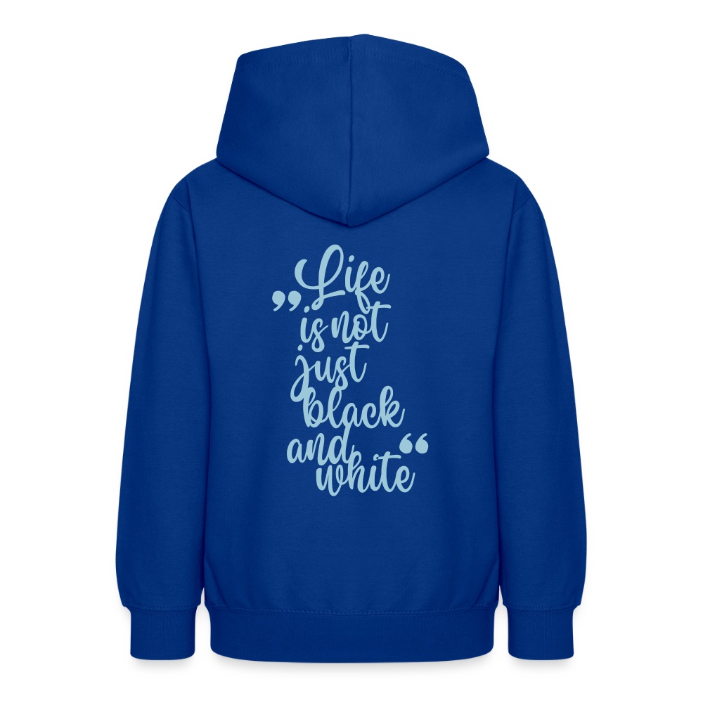 LiNBW. Teenager Hoodie Life is not just black and white - Royalblau