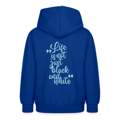 LiNBW. Teenager Hoodie Life is not just black and white - Royalblau