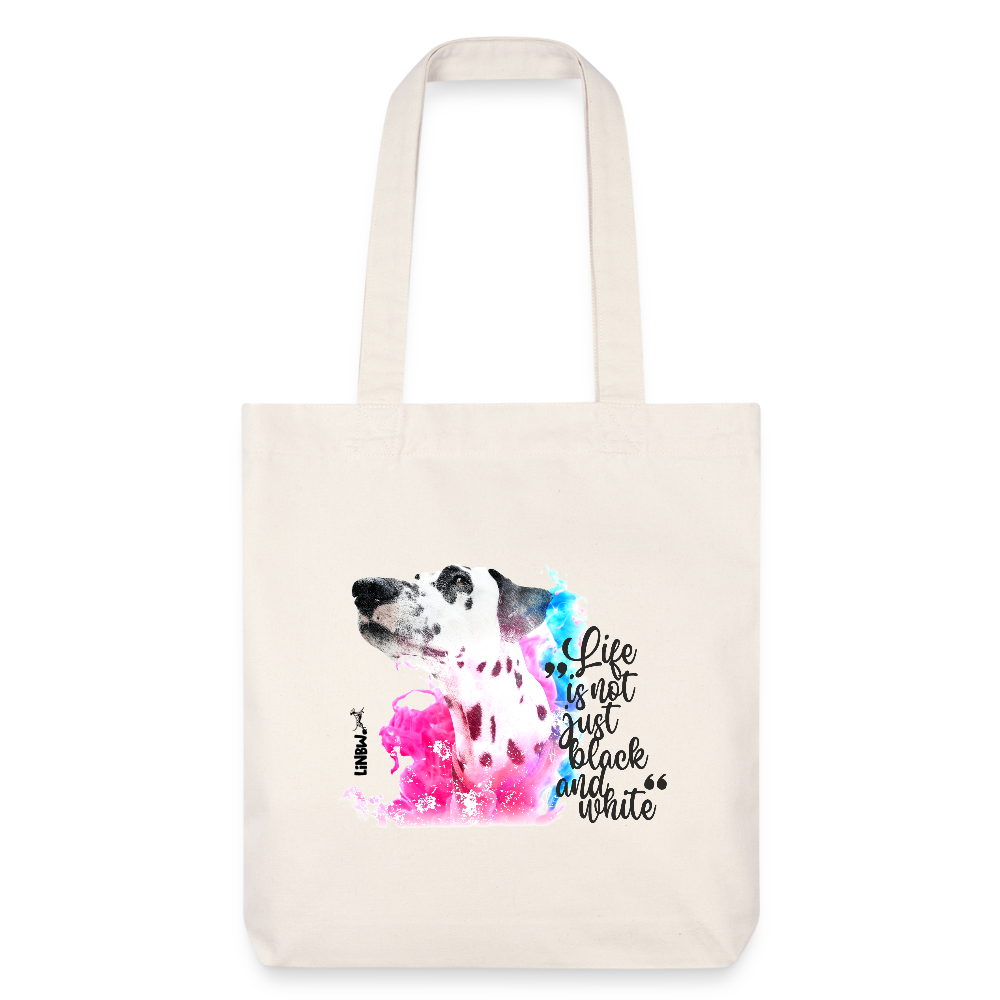 LiNBW. Stoffbeutel Dalmatiner Life is not just black and white - Naturweiß