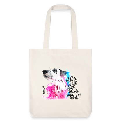 LiNBW. Stoffbeutel Dalmatiner Life is not just black and white - Naturweiß