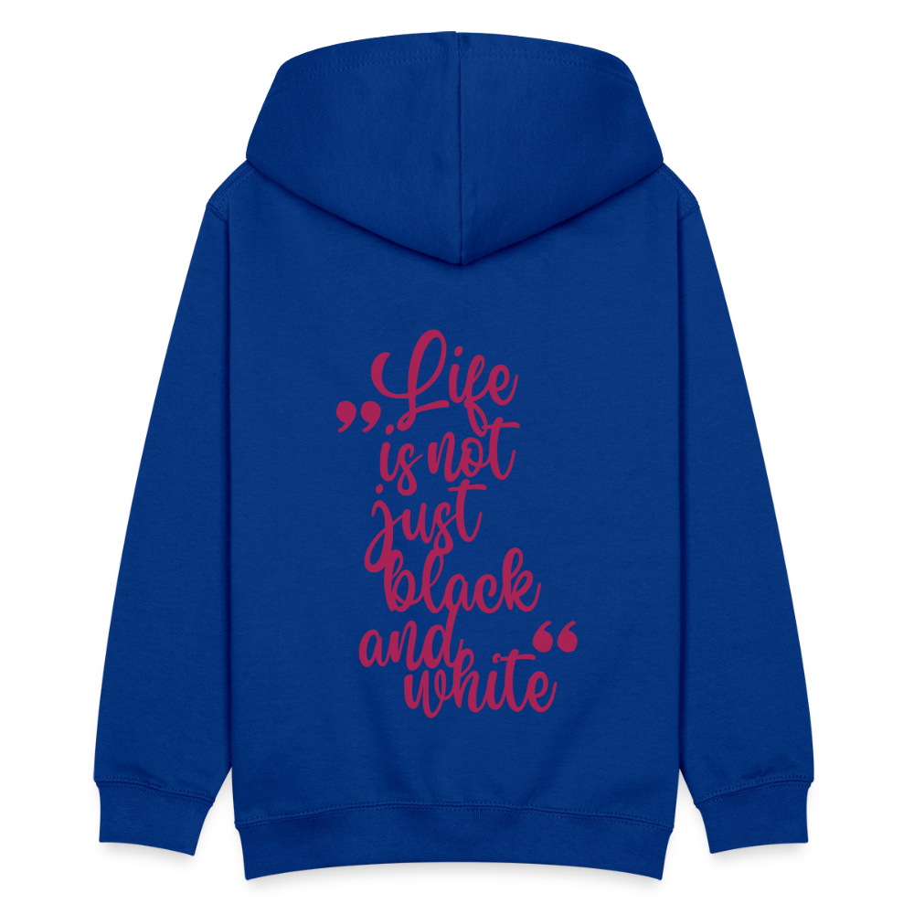 LiNBW. Kinder Hoodie Life is not just black and white - Royalblau