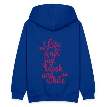 LiNBW. Kinder Hoodie Life is not just black and white - Royalblau