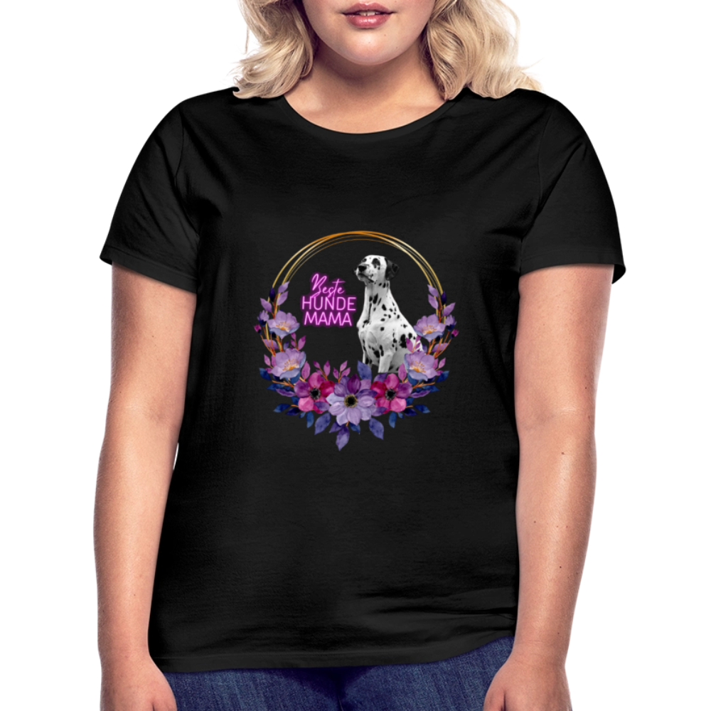 LiNBW. Frauen T-Shirt Beste Hundemama - Schwarz