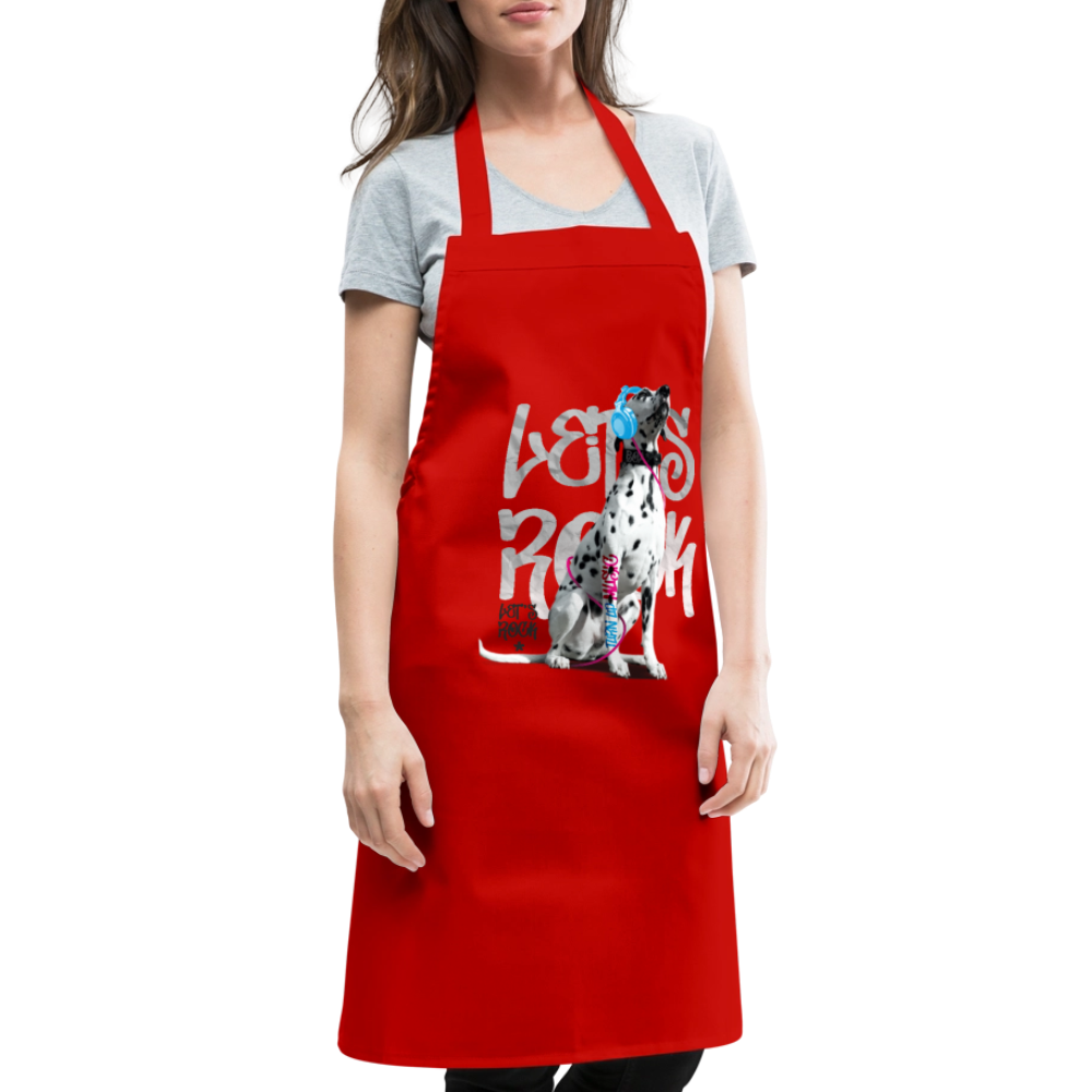 Kochschürze „Let’s Rock“ – Für Dalmatiner-Fans mit Rhythmus im Blut - Rot