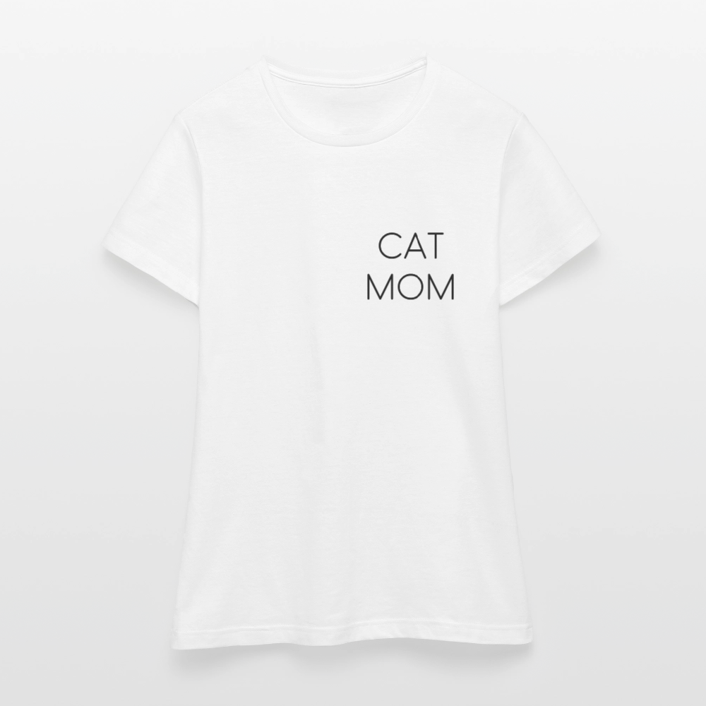 LiNBW. Frauen T-Shirt Stolzes Personal einer Katze - Weiß