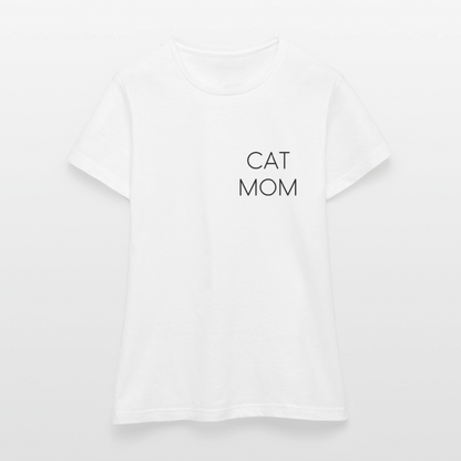 LiNBW. Frauen T-Shirt Stolzes Personal einer Katze - Weiß