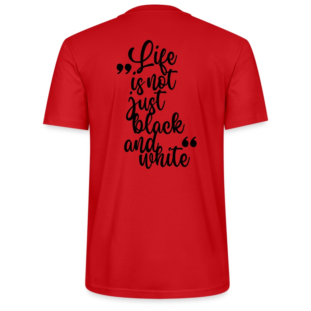 LiNBW. Männer T-Shirt Life is not just black and white - Rot