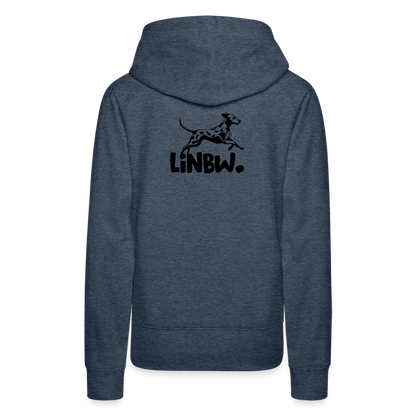 LiNBW. Frauen Hoodie Dalmatiner Life is not just black and white - Jeansblau
