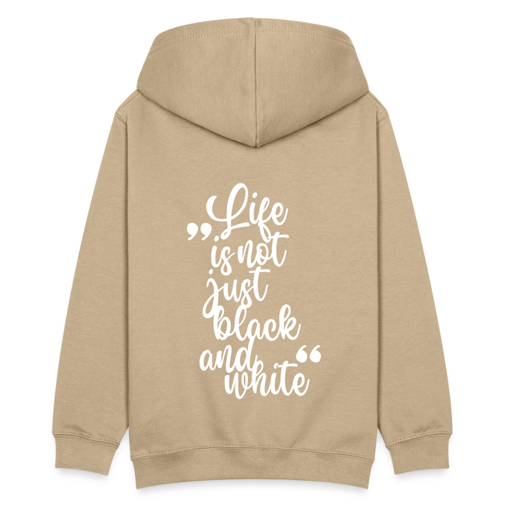 LiNBW. Kinder Hoodie Life is not just black and white - Sand
