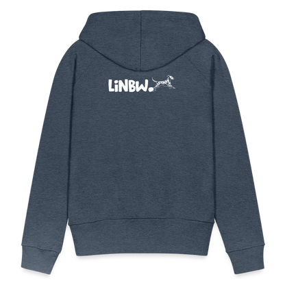 LiNBW. Frauen Hoodie Life is not just black and white - Jeansblau