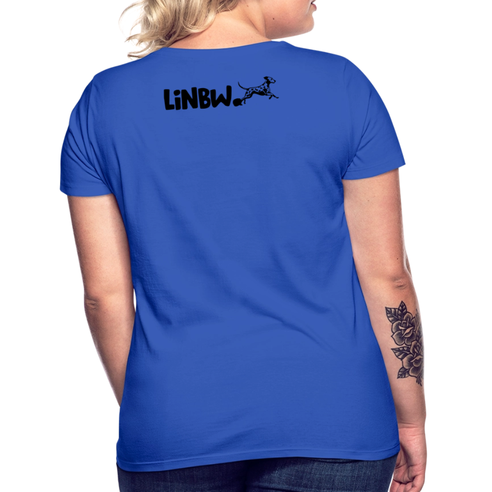 LiNBW. Frauen T-Shirt Life is not just black and white - Royalblau