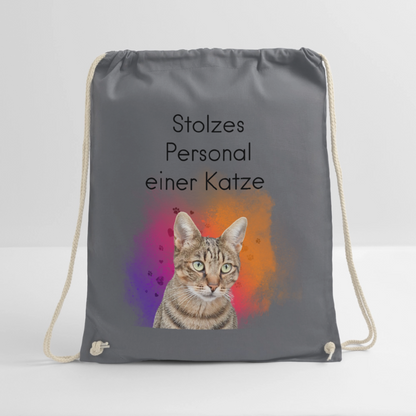 LiNBW. Turnbeutel Stolzes Personal einer Katze - Grau
