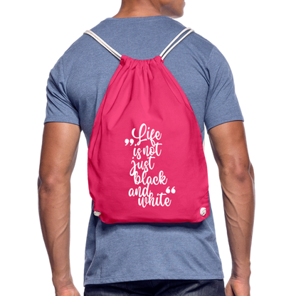 LiNBW. Turnbeutel Life is not just black and white - Fuchsia