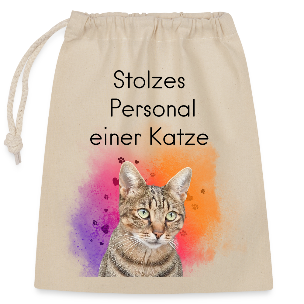 LiNBW. Baumwollbeutel Stolzes Personal einer Katze - Natur