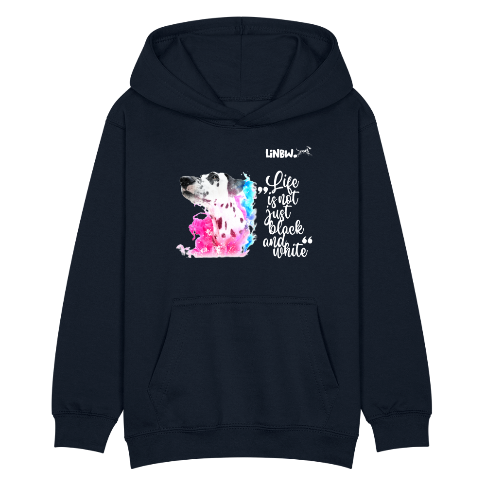 LiNBW. Kinder Hoodie Dalmatiner Life is not just black and white - Navy