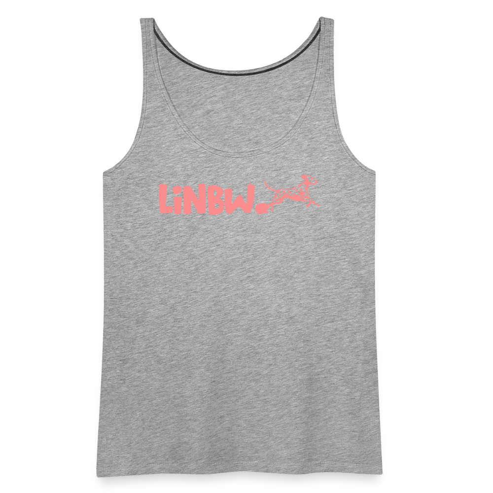 LiNBW. Frauen Tank-Top Life is not just black and white - Grau meliert