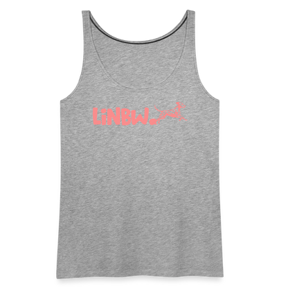 LiNBW. Frauen Tank-Top Life is not just black and white - Grau meliert