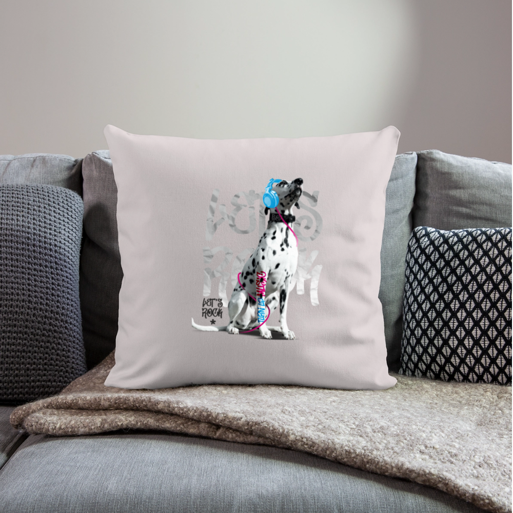 LiNBW. Kissen mit Füllung 45 x 45 cm Dalmatiner Let's Rock - helles Taupe