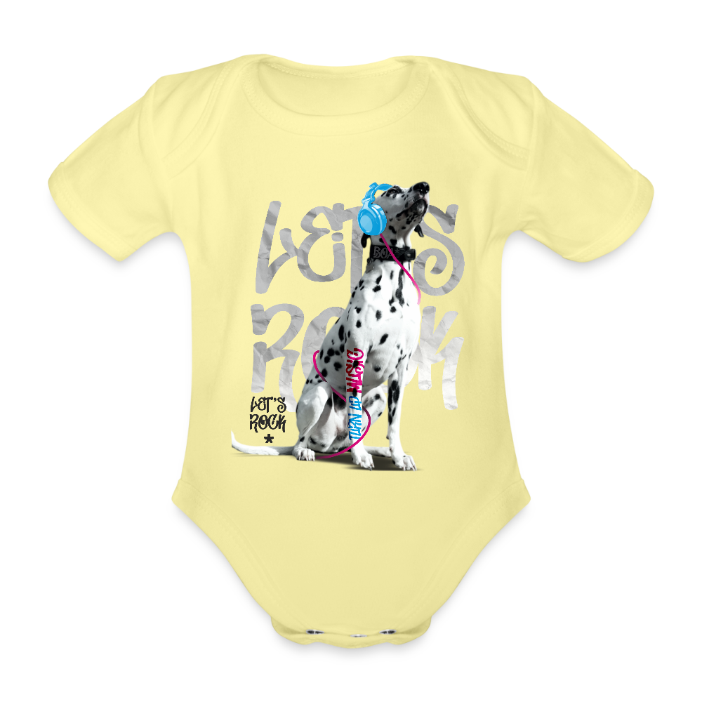 LiNBW. Body Kurzarm Dalmatiner Let's Rock - Hellgelb