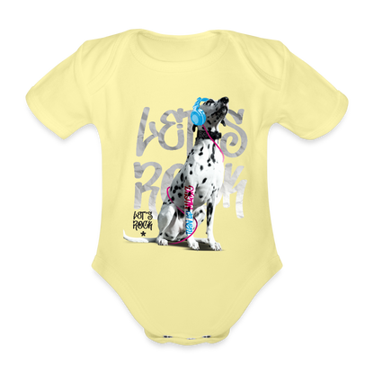 LiNBW. Body Kurzarm Dalmatiner Let's Rock - Hellgelb