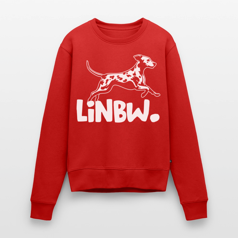 Damen Pullover „LINBW Logo“ – Dalmatiner Design – weißer Print 🐾🤍 - Rot