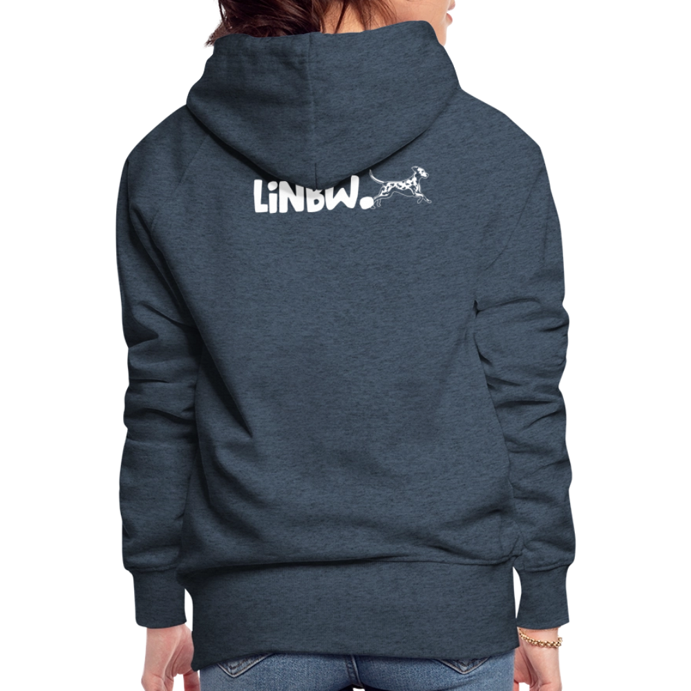 LiNBW. Frauen Hoodie Life is not just black and white - Jeansblau