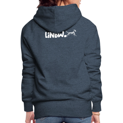 LiNBW. Frauen Hoodie Life is not just black and white - Jeansblau