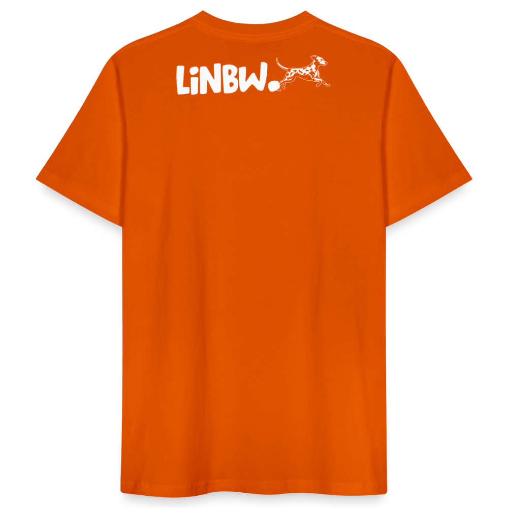 LiNBW. Männer T-Shirt Life is not just black and white - Tieforange
