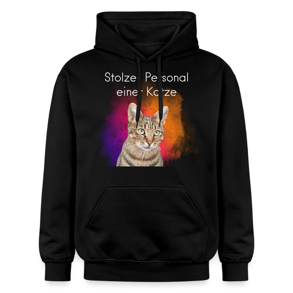 LiNBW. Männer & Frauen Hoodie Stolzes Personal einer Katze - Schwarz