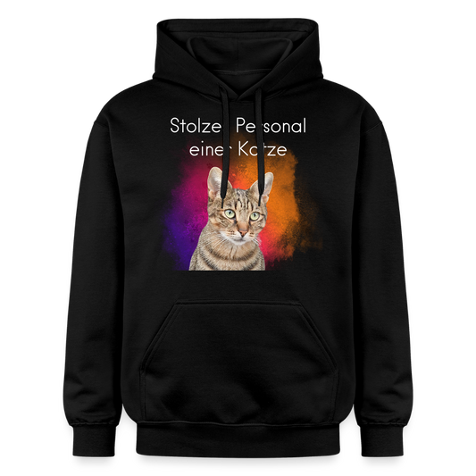 LiNBW. Männer & Frauen Hoodie Stolzes Personal einer Katze - Schwarz