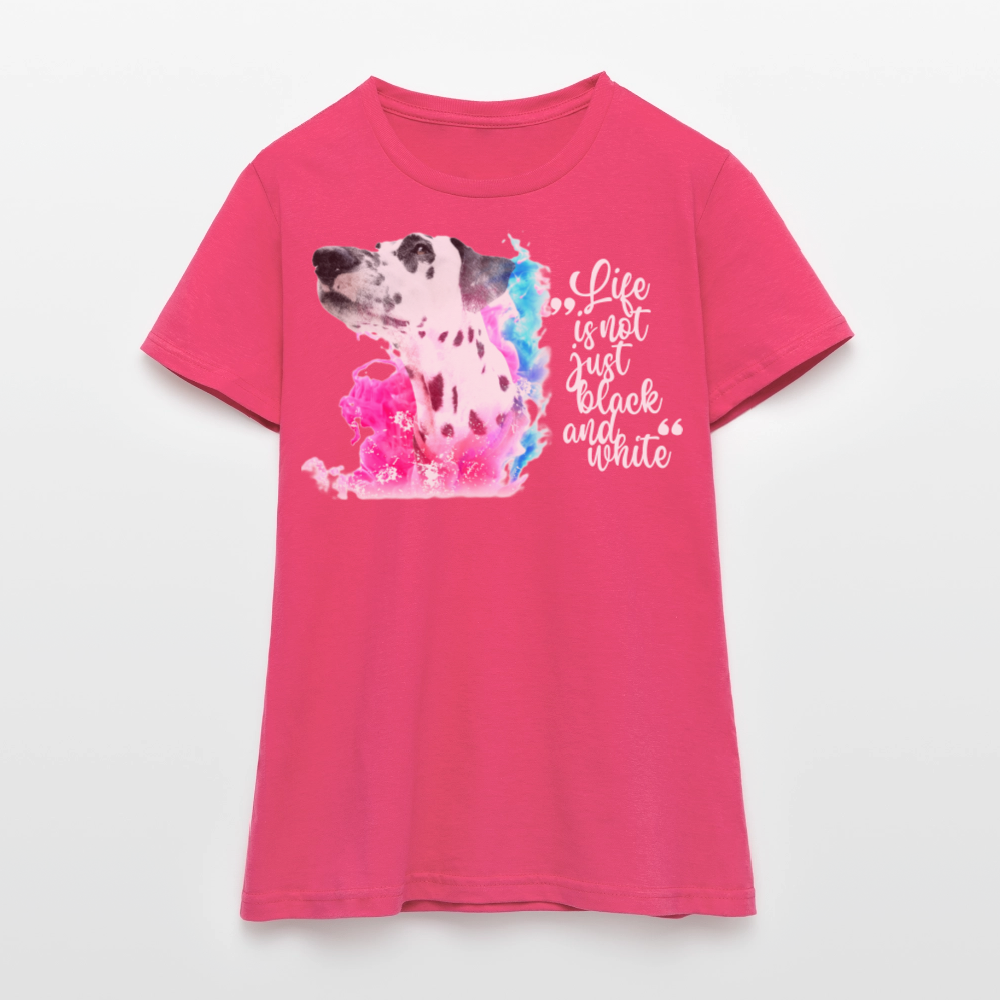 LiNBW. Frauen T-Shirt Dalmatiner Life is not just black and white - Azalea