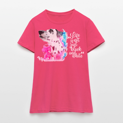 LiNBW. Frauen T-Shirt Dalmatiner Life is not just black and white - Azalea