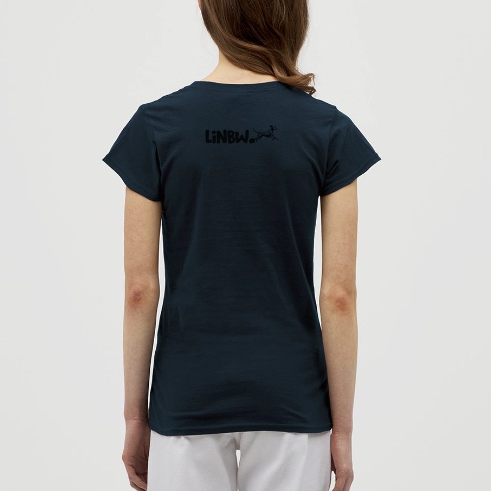 LiNBW. Frauen T-Shirt Dalmatiner Life is not just black and white - Navy