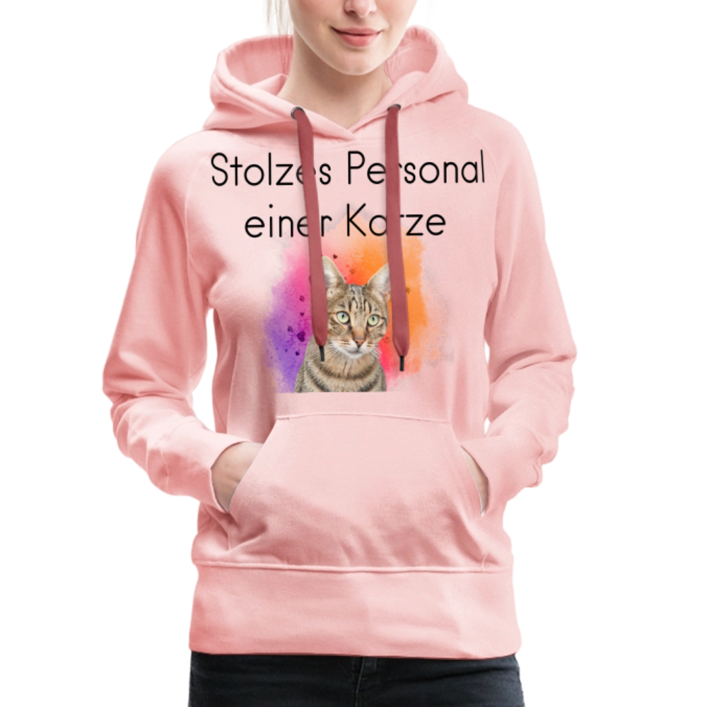 LiNBW.  Frauen Hoodie Stolzes Personal einer Katze - Kristallrosa