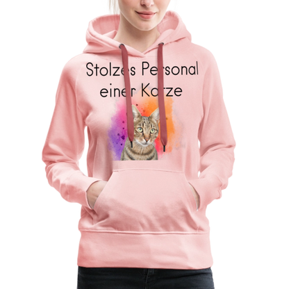 LiNBW.  Frauen Hoodie Stolzes Personal einer Katze - Kristallrosa