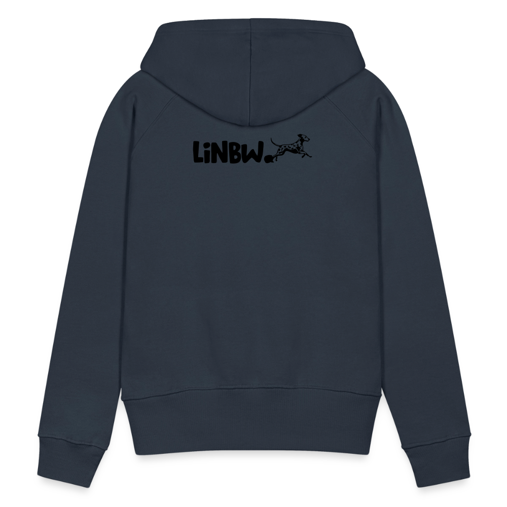 LiNBW. Frauen Hoodie Life is not just black and white - Navy