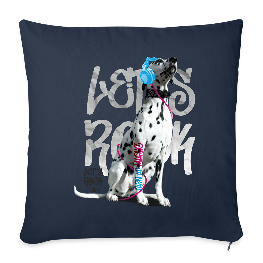 LiNBW. Kissen mit Füllung 45 x 45 cm Dalmatiner Let's Rock - Navy
