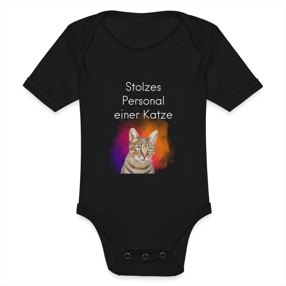 LiNBW. Body Kurzarm Stolzes Personal einer Katze - Schwarz
