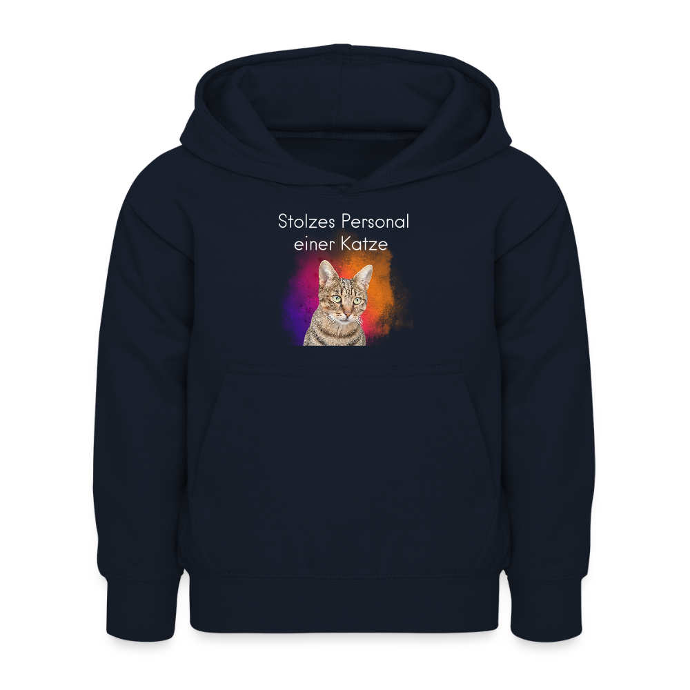 LiNBW. Kinder Hoodie Stolzes Personal einer Katze - Navy